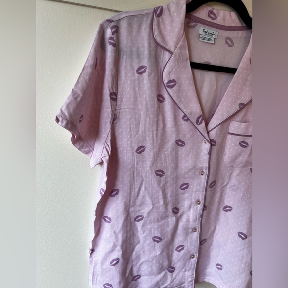 Splendid Women’s NWOT Pink Kiss Pajamas‎ Top Size XS - Picture 3 of 11